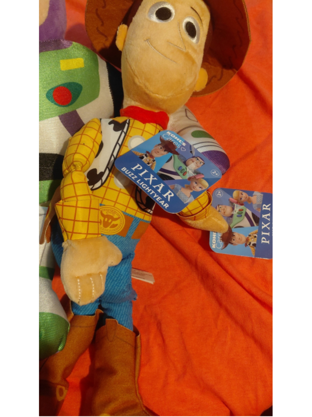 Kohl's Cares Toy Story Buzz & Woody Plush Set One Size White Yellow - Picture 3 of 3
